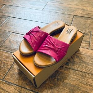 Miz Mooz Fuchsia Leather Sandals